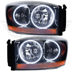 Dodge Ram Headlight Assemblies - ORACLE Lighting - ColorSHIFT w/ BC1 Controller - Black - 2006